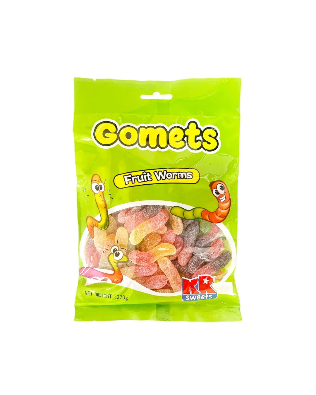 KR Sweets Gomets Fruit Worms (270g)